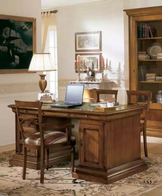 Schreibtisch Computertisch Klassische Design Wohnzimmer Braun Tisch Neu