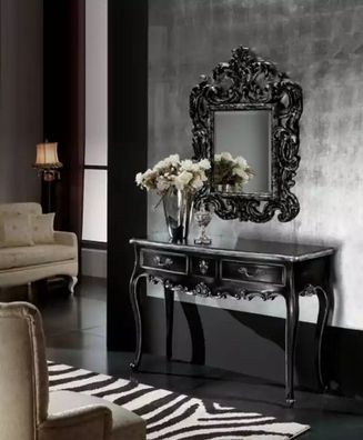 Konsolen Tisch mit Spiegel Luxus Klassische Möbel Stil Massivholz Neu