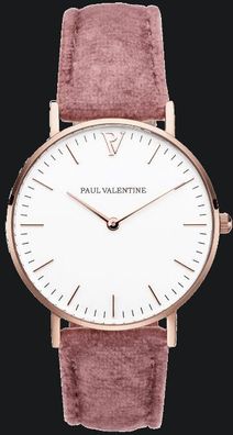 PAUL Valentine - MARINA Roségold PINK VELVET / Damenuhr / Uhr / pink / 36 MM