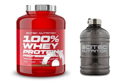 Scitec Nutrition 100% Whey Protein Professional 2,35 kg + Water Jug Gratis