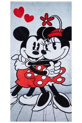 Disney Mickey und Minnie Maus Handtuch 70 x 140 cm, 100% Baumwolle