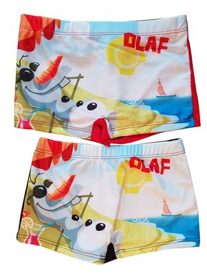 Frozen Olaf am Strand Bade-Shorts 2er Set Blau / Rot 4 Jahre Größe 104