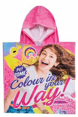 Soy Luna Kinder-Poncho mit Kapuze Put Some, colour in your Way! Pink