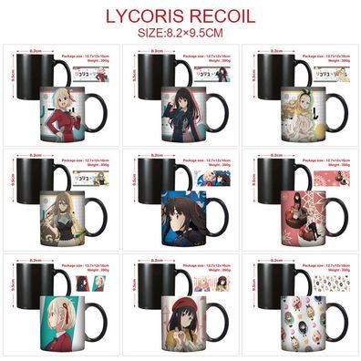 Lycoris Recoil Thermoeffekt Tasse Ceramic Kaffee Tee Milch Becher Magische Mug