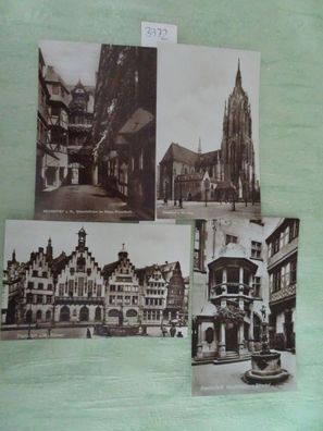 4 alte Postkarten Jacobs KF AK Frankfurt Römerhöfchen Dom... Bromsilber Photo