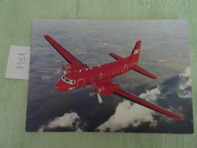 alte Postkarte Flugzeug DLT HS 748 British Aerospace