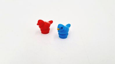 Lego Vogel City Tiere 48831 1 Noppe Blau und Rot Neu