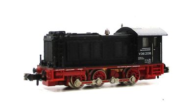Minitrix N 12962 / 2962 Diesellokomotive V36 208 DB schwarz ohne OVP (5961g)