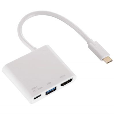 Hama USB-C 3.1 USB-Hub + HDMI-Ausgang USB-Adapter Monitor TV Beamer PC Notebook