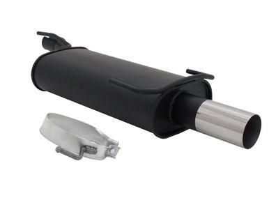 NOVUS Sportauspuff Endschalldämpfer 1x76mm RL passend für OPEL ASTRA F CC / Kadett E