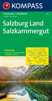 Kompass Panorama-Karten, Salzburg, Salzkammergut: mit Panorama (KOMPASS Aut ...