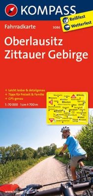 Kompass Fahrradkarte Oberlausitz - Zittauer Gebirge: Fahrradkarte. GPS-gena ...