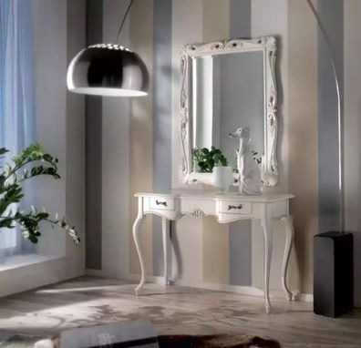Konsolentisch Spiegel Set Holz Italienische Möbel Klassische Stil Neu