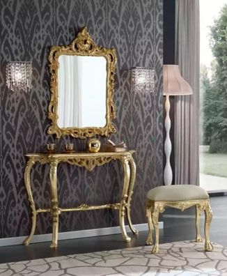 Schlafzimmer Schminktisch Konsolen mit Spiegel Luxus Hocker Möbel Regal