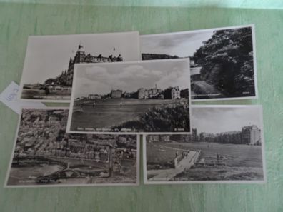 5 sehr alte Postkarten AK KF Hamilton Hall St Andrews Uni Green Park 1958