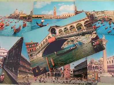 7 sehr alte Postkarten AK KF Venedig Seufzerbrücke Rialto Markusplatz Dogenpalast