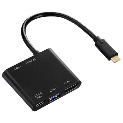 Hama USBC 3.1 USBHub + HDMI 4K UHD USBAdapter AV für TV PC Notebook MacBook