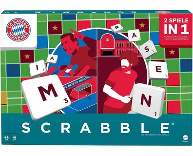Mattel - Scrabble - FC Bayern München Wortspiel Wörterspiel Wörter FCB Fußball