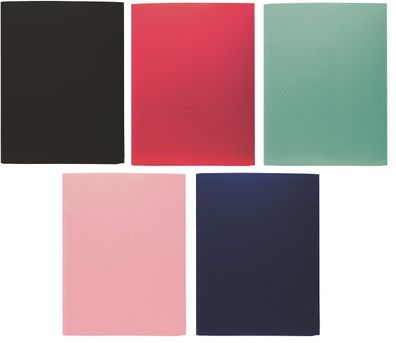 Stylex Sichtmappe, DIN A4, 20 Hüllen, PP - diverse Farben - 1 Set