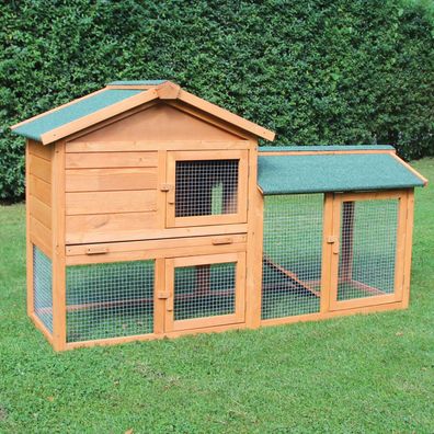 Kaninchenstall, Hasenstall, Hasenvilla, Kleintierstall Hasenhaus Klopfer - mit ...