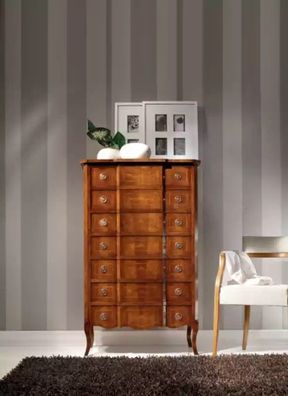 Italienische Kommode Holz Braun Möbel Luxus Kommoden Klassisch Stil Neu