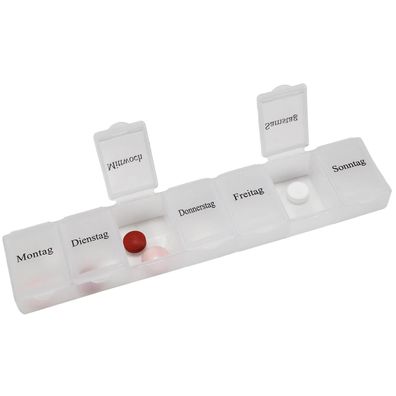 Pillenbox 7 Tage Tablettenbox Medikamentenbox Tageseinteilung Montag - Sonntag