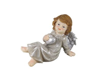 Deko Engel Schutzengel mit Herz Engelfigur Skulptur Weihnachts Figur Elfe Fee