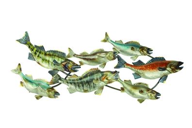 Wanddeko Fisch Zierfisch Wandbild Metall Deko Garten Tier Wand Figur Skulptur