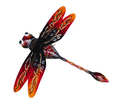 Deko Libelle Metall Wanddeko Hänger Wandbild Tier Figur Skulptur Schmetterling