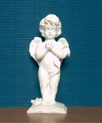 Engel Dekoengel Schutzengel Engelfigur Skulptur betend weiss matt Figur Deko