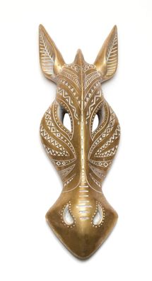Wanddeko Deko Maske Zebra Afrika Ethno Style Figur Büste Kopf Relief Skulptur