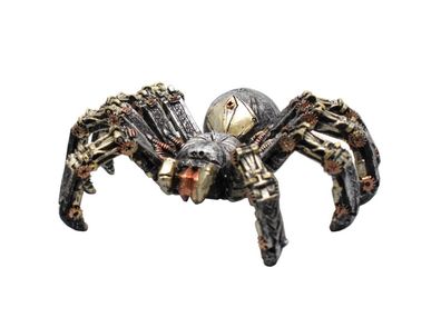Gothic Deko Figur Steampunk Spinne Skulptur Vogelspinne Tarantel Spider Skull