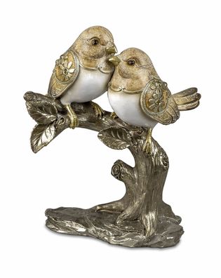 Vogel Paar Spatz Sperling Ziervogel Deko Tier Objekt Figur Meise Eule Skulptur