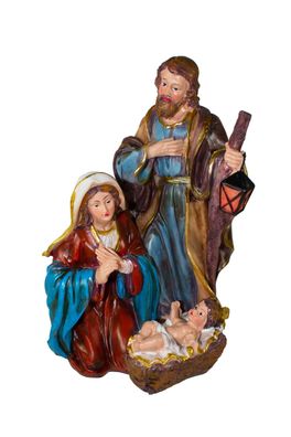 Heilige Familie Maria Josef Jesus Kind Krippenfigur Deko Krippe Figur Skulptur