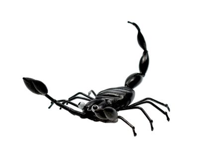 Deko Skorpion schwarz Metall Garten Figur Skulptur Scorpion Krebs Käfer Insekt