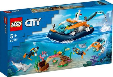 LEGO 60377 City Meeresforscher-Boot 182 Teile Bausteine Ocean Ozean Meerestiere