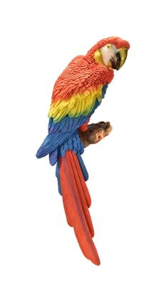 Papagei Wanddeko Wandbild Kakadu Sittich Deko Garten Vogel Figur Ara Skulptur