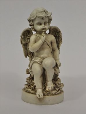 Engel Dekoengel Schutzengel Korb Skulptur Grab Deko Figur Grabschmuck Engelfigur