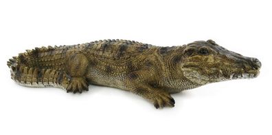 Deko Krokodil Alligator Echse Lurch Kaiman Garten Tier Figur Gecko Skulptur