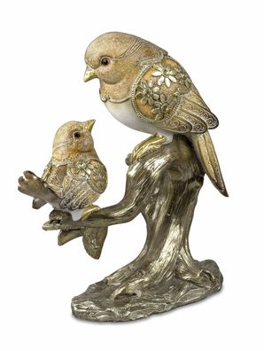 Vogel Paar Spatz Sperling Ziervogel Deko Tier Figur Meise Eule Skulptur Objekt