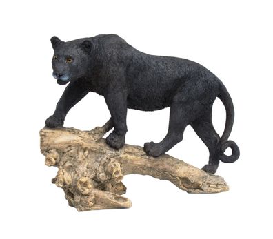 Panther schwarz Katze Leopard Skulptur Deko Afrika Tier Figur Löwe Tiger Jaguar