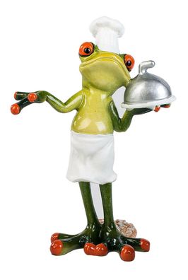 Frosch Koch Kröte Lurch Deko Tier Figur Skulptur Froschkönig Laubfrosch Gecko