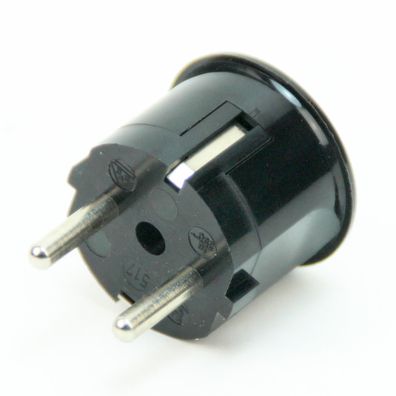 Schutzkontakt-Stecker Winkelstecker schwarz 250V/16A