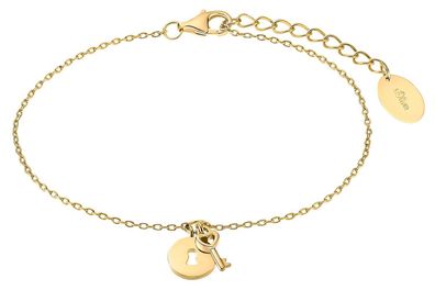 s. Oliver Schmuck Damen-Armband Silber vergoldet Schlüssel 2032566