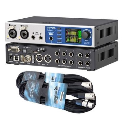 RME Fireface UCX II Interface mit 2x XLR-Kabel