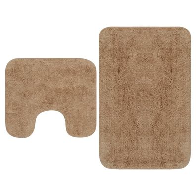 Badematten-Set 2-tlg. Stoff Beige