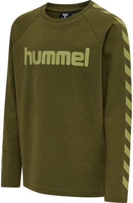 Hummel Kinder Longsleeve Hmlboys T-Shirt L/ S Green Moss-128