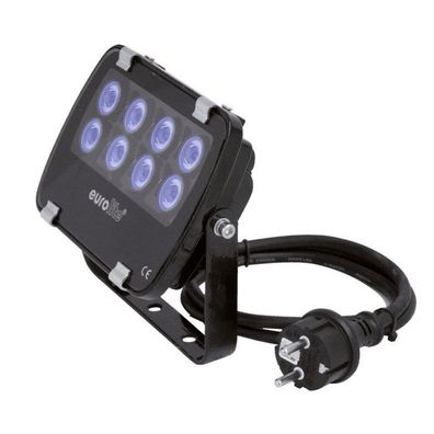 Wetterfester Scheinwerfer - 8 x UV LEDs - Fluter mit 30° Abstrahlwinkel - IP56
