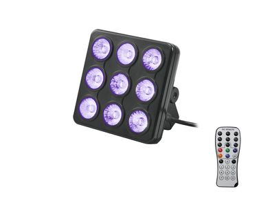 LED Party Panel RGB + UV - Farbwechsel mit Musiksteuerung, eingebaute Programme