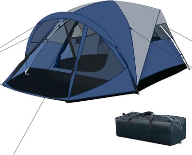 3x3m Campingzelt Tunnelzelte Trekkingzelt, Kuppelzelt Camping Tent Familienzelt